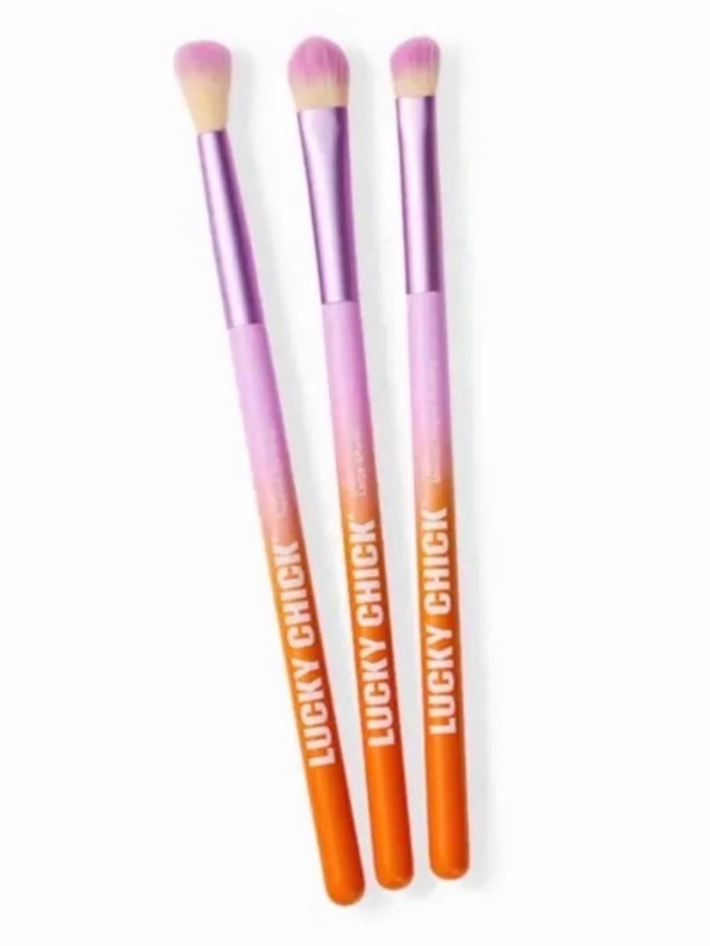 🖌️ Lucky Chick Eye Love You 3-Piece Eye Brush Set New in Bag Factory Sealed 🖌️